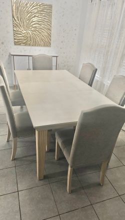 Modern  rustic 6 chair dining table