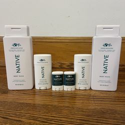 Native 6 pc set-Bodywash, Deoderant, Travel Deoderant-Fresh Mistletoe-Brand New