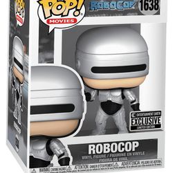 Robocop #1638 EE Exclusive Limited Edition Metallic With Visor And Gun Funko Pop. Comes In An EcoTEK Protector Case!!! 