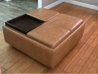 $50-Large Ottoman with Storage Bins (breathable holes)