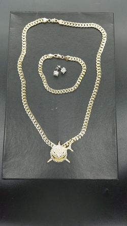 14k gold filled cuban chain,Bracelet combo. 14k stamps.