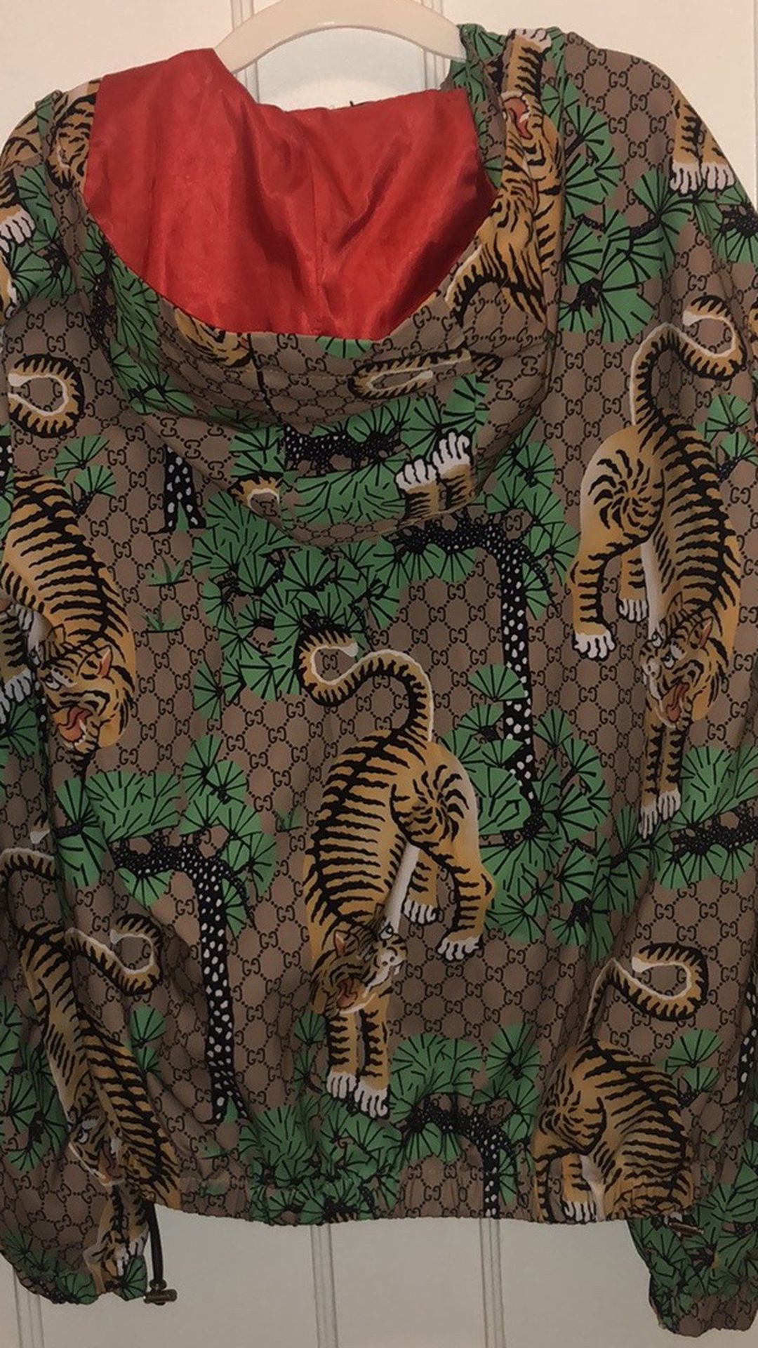 Gucci Jacket Bengal Print, Beige , Size Medium