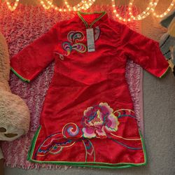 Tang Spring Festival Red Kids Cheongsam New