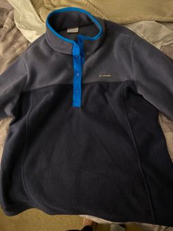 Women blue Columbia fleece pullover