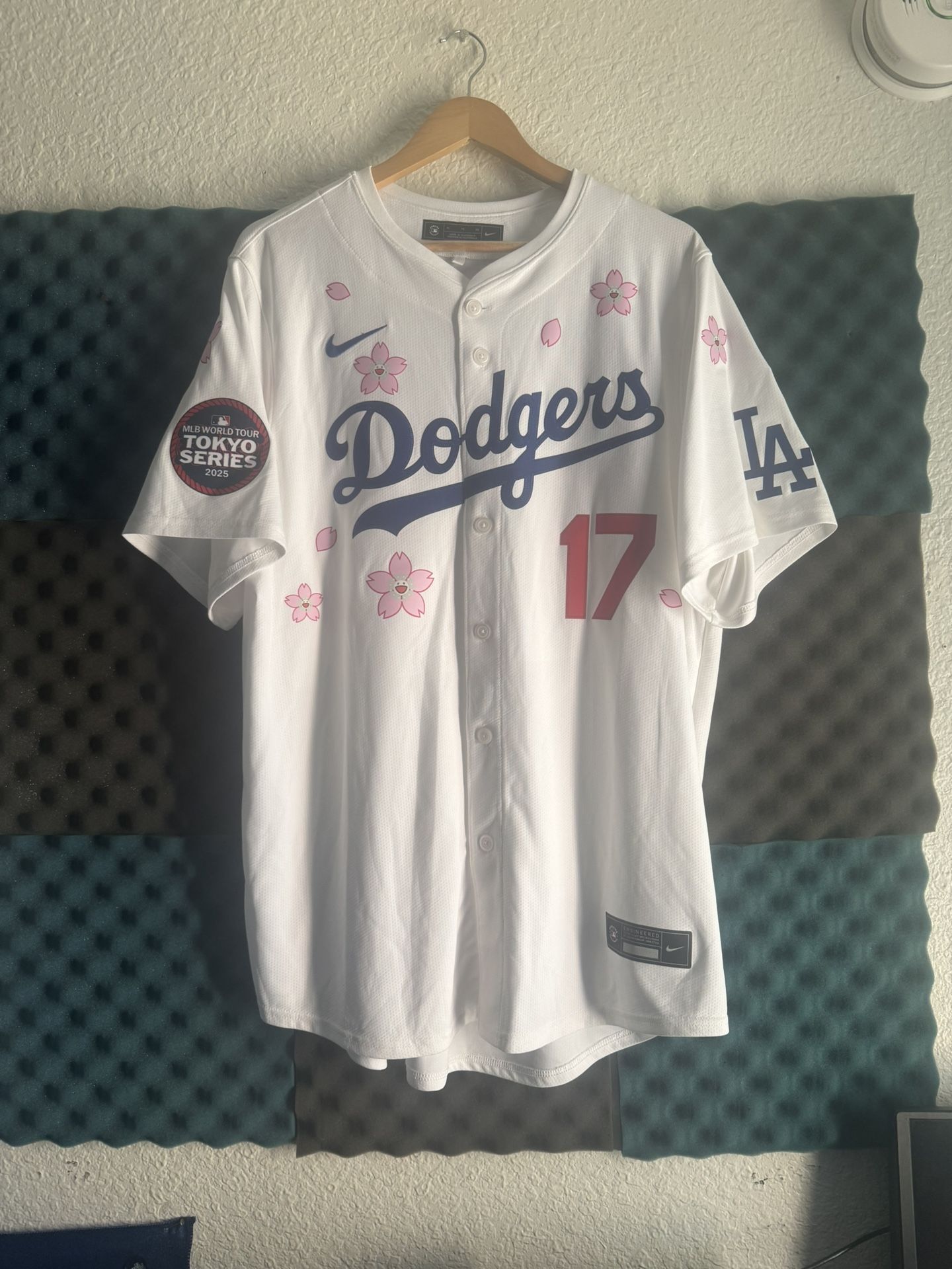 Nike x Takashi Murakami x MLB World Tour Tokyo Series 2025 Dodgers Ohtani Jersey White