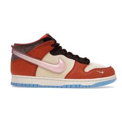 NIKE DUNK MID/ SOCIAL STATUS CHOCOLATE MILK SIZE 9 MENS 