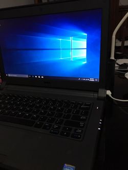 14 inches Dell latitude. Windows 10 500 GB hardrive 8 GB memory ram. i3 Processor