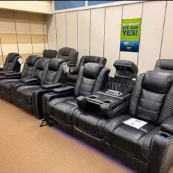 Party Time Midnight Reclining Sofa And Loveseat