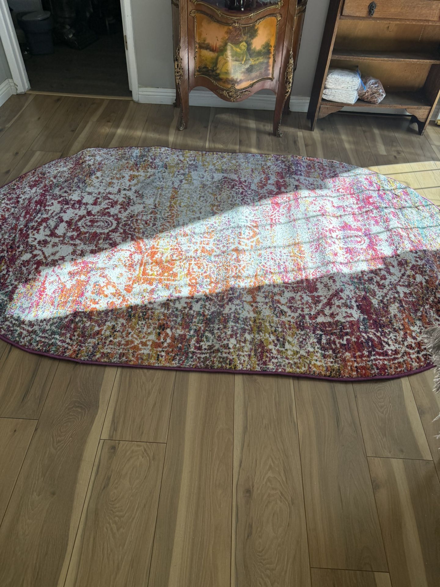 Brand New Multi Color Oval Rug