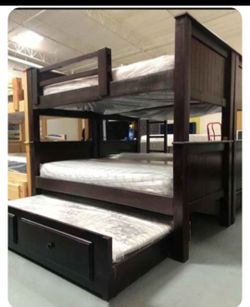 Bunk Beds / Literas  Twin Twin Twin  Madera 100% Pinewood
