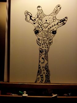 Giraffe Oil Painting