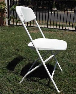 White folding chairs s,a,l,e