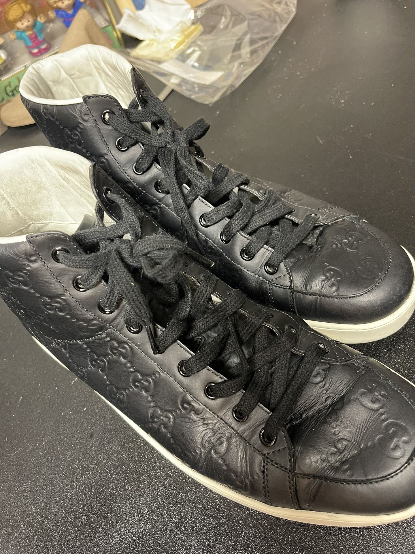 Gucci supreme high top cheap black