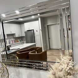 Willa Arlo Interiors Mattie 30” x 40” Beveled Glass Wall Mirror