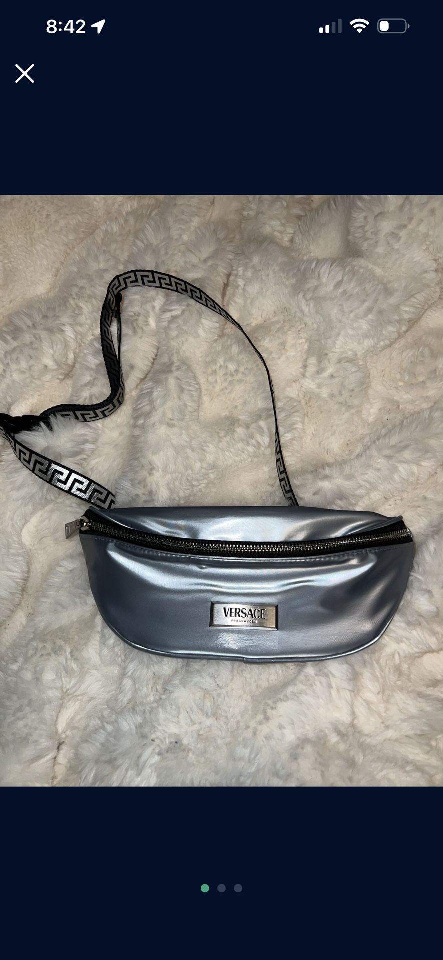 Versace Silver Belt Fanny Pack/ Bag