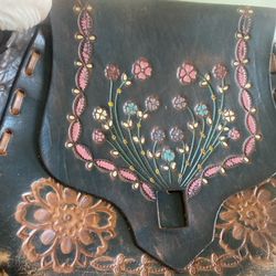 1970s Leather Embossed Purse