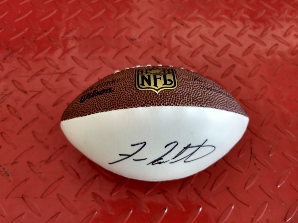 Fran tarkenton autographed football