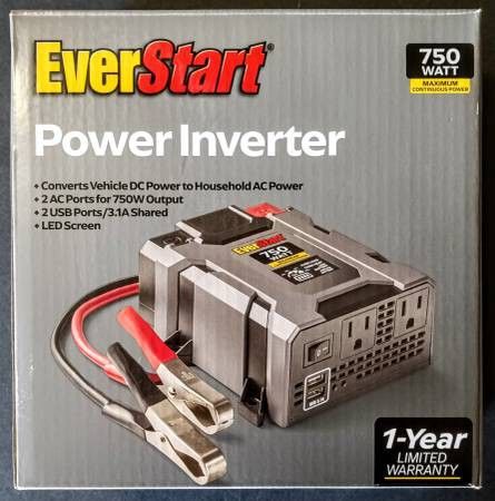 EverStart 750 Watts Vehicle Power Inverter (Brand New)
