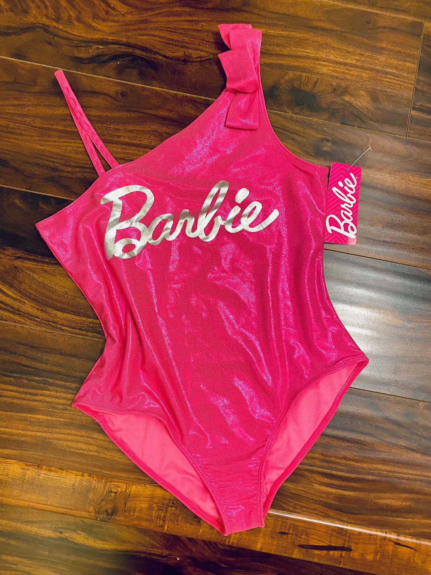 Brand New Barbie Logo Girls One Piece Swimsuit for Girls, Size XL 💖☀️🌊 • Great For Barbie Costume •