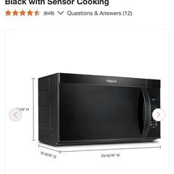 Whirlpool overtop microwave