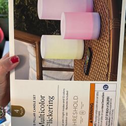 Summer battery Candles Pink 