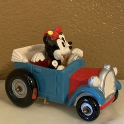 Vintage 1990s Disney Mickey & Minnie Hotrod Car Schmid 253-404 Ceramic Music Box
