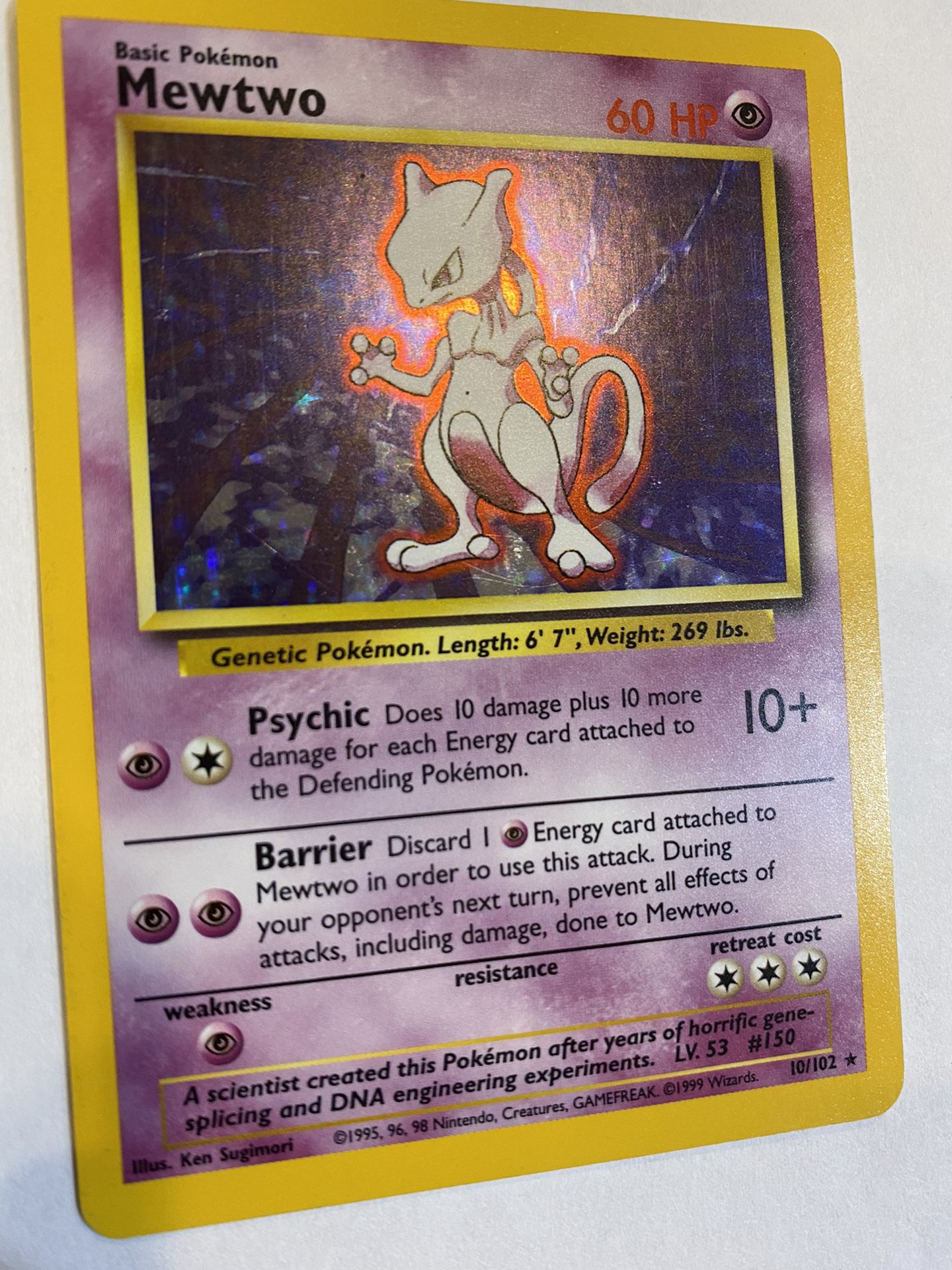 Mewtwo Pokémon Card Holographic