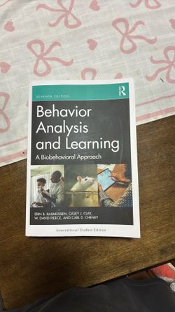 Behavior Analysis and Learning book