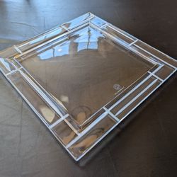 Tiffany & Co crystal glass square serving platter – NEW