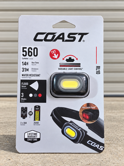 COAST RL10 560 Lumen LED Headlamp with Rear Safety Light