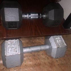 Dumbbells 25 Pounds Each 