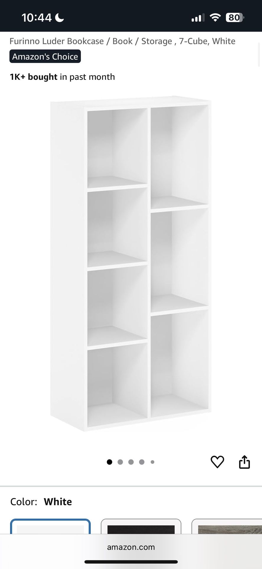 7-Cube Open Shelf Bookcase