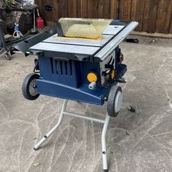 10" TABLE SAW WITH WHEEL STAND
