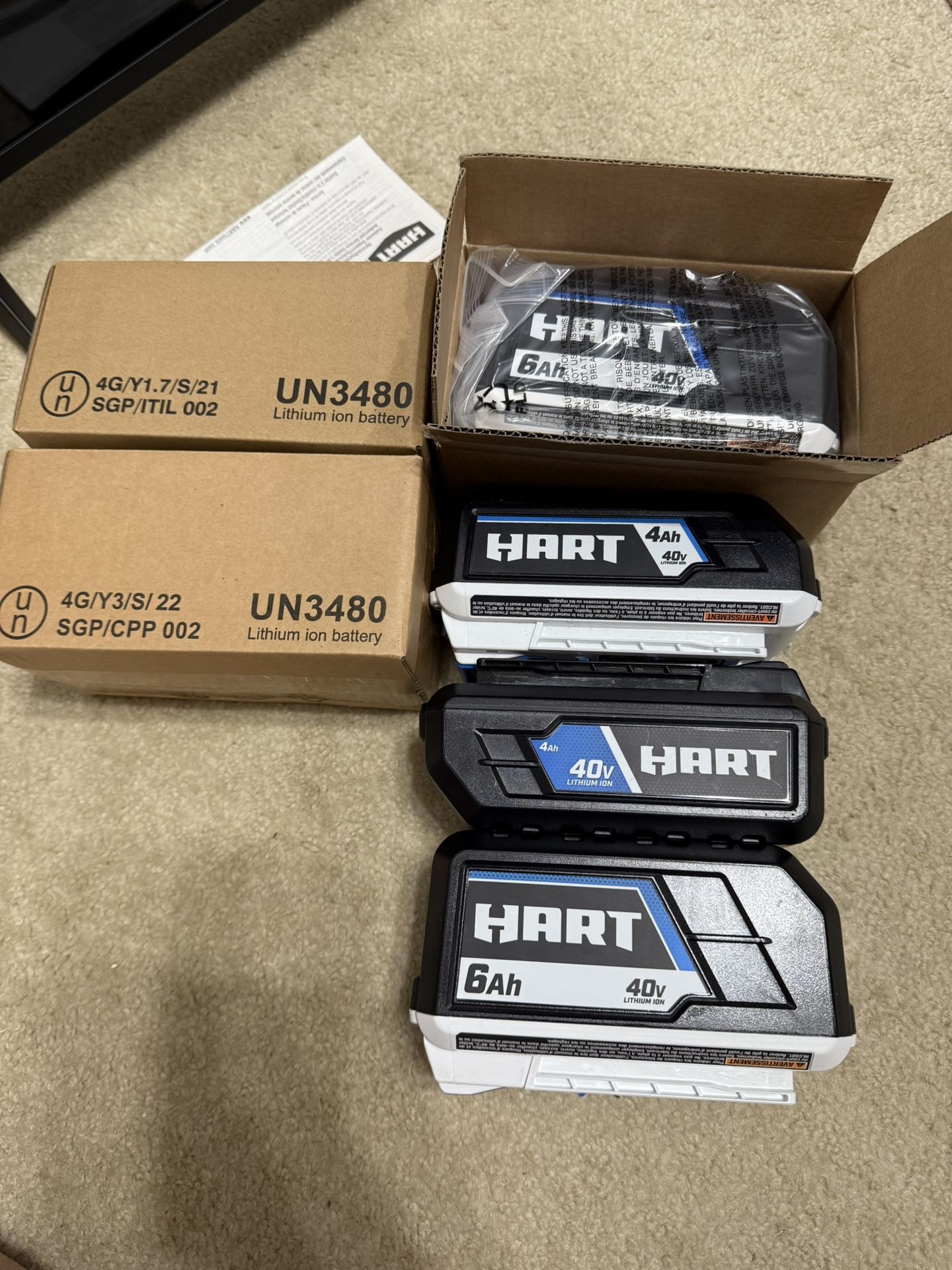 Hart Batteries ($150 Each)