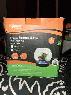 Hygger Round Bowl Mini Fish Kit 0.5 Gallon