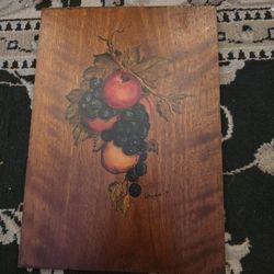 Hand Painted Folk Art On Wood Hanging