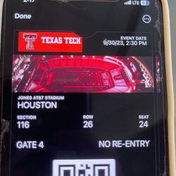 Texas Tech Vs Houston Tickets