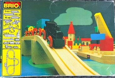 Vintage BRIO Wooden Train Set 33145 - Made in Sweden - Complete - Classic Railway
