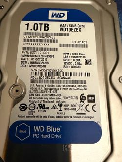 WD Blue 1TB Desktop Hard Drive WD10EZEX