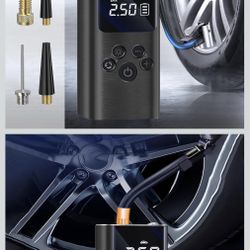 Tire Inflator Portable Compressor Car Inflatable Pump USB Recharge Electric Tire Pump Portable Tire Lighting Pump for Cars, Bikes & Motorcycle Tires, 