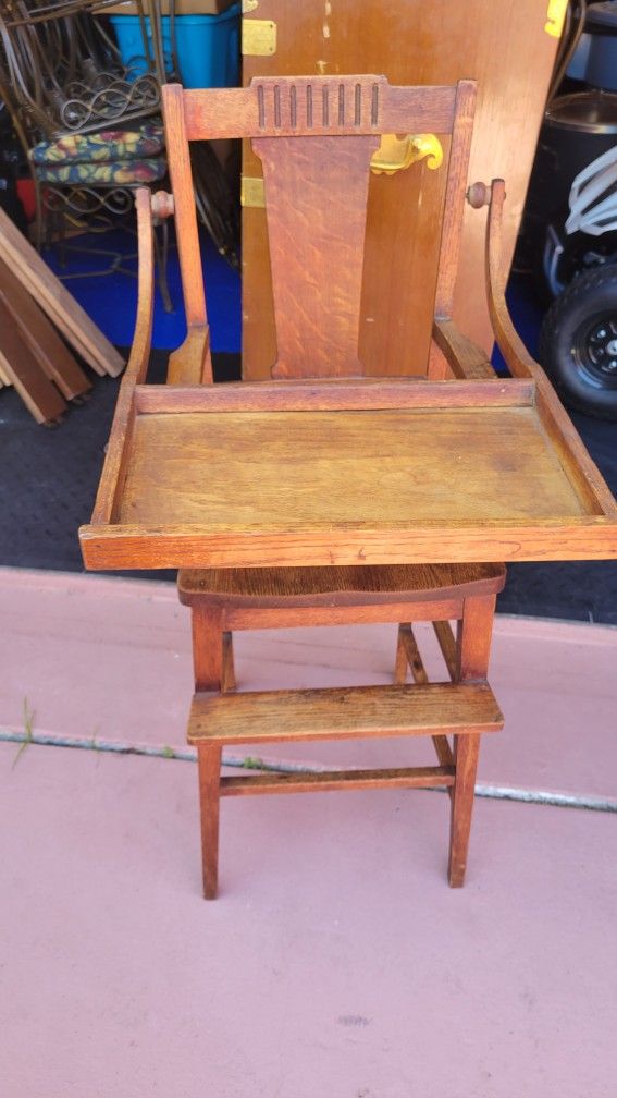 Antique Wooden High Chair