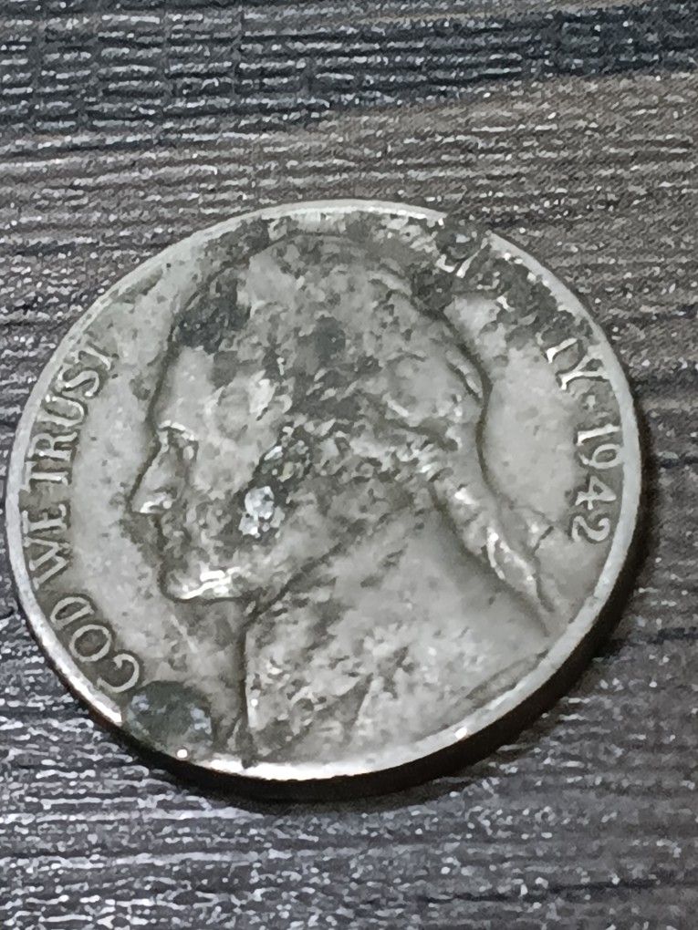 This One Is A Very Great Piece Perfect For Your Collection It's A (1942)No Mint Mark  Jefferson Nickel 