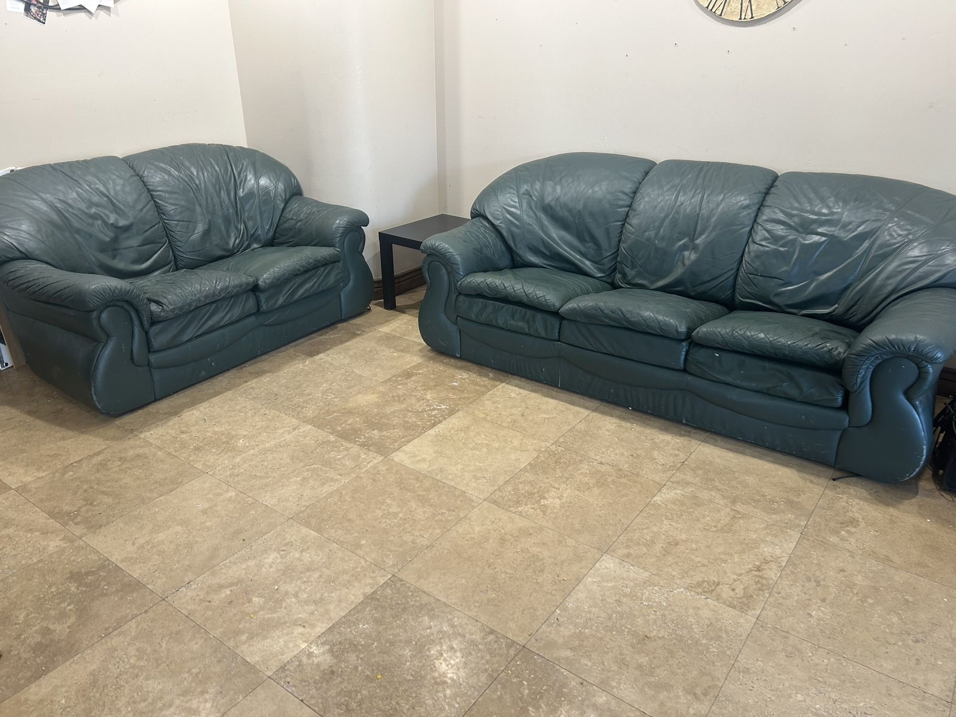 Green Couch And Loveseat Set