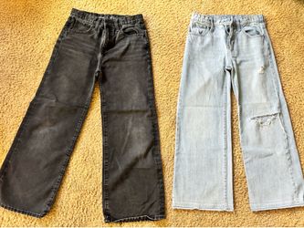 Girls Size 14 Black/Blue Jeans