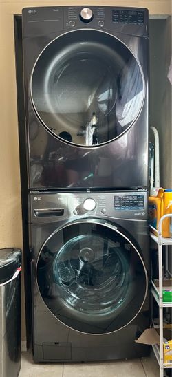 LG ThinQ Stacked Washer and Dryer Set