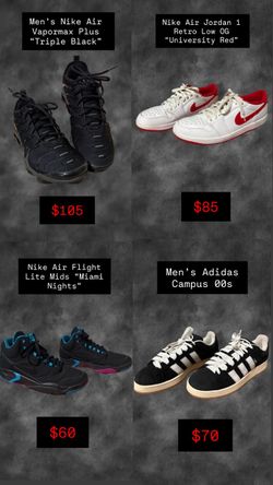 Jordan’s, Nikes, adidas FOR SALE‼️‼️