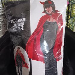 Adult O/S Red Mid Length Cape Costume