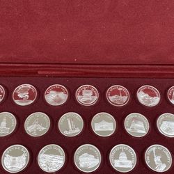 Franklin Mint Great American Landmarks Medals Sterling Silver