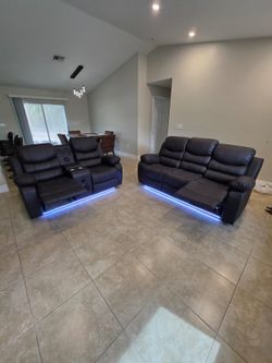 Sofa Y Loveseat (2) Reclinable Led Manual ORLANDO