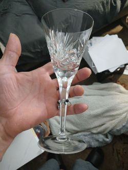 Crystal champagne Flute. Nineof them